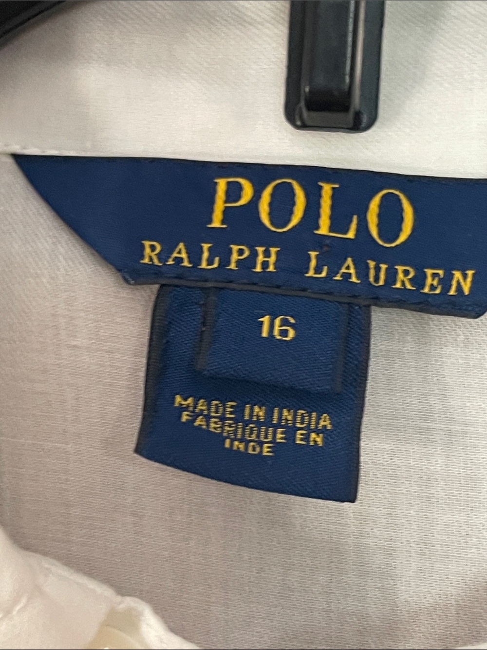 NWT Polo Ralph Lauren Tuxedo Blouse White Cotton Sz. 16 - Picture 4 of 12